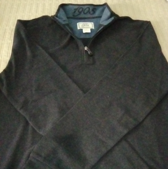 Jos.A.Bank Men's Blue 1905 Tailored Fit Sweater 100% Cotton Medium Blue - Picture 2 of 4